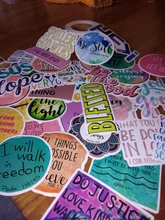 Pegatinas de refranes religiosos para motocicleta, pegatinas para Skateboard, Maleta, congelador, grafiti, equipaje, DIY, geniales, 10/30/50 Uds.