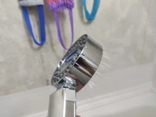 Cabezal de ducha de doble cara, regadera de doble función, ahorro de agua, redondo, ABS, cromado, de mano de alta presión