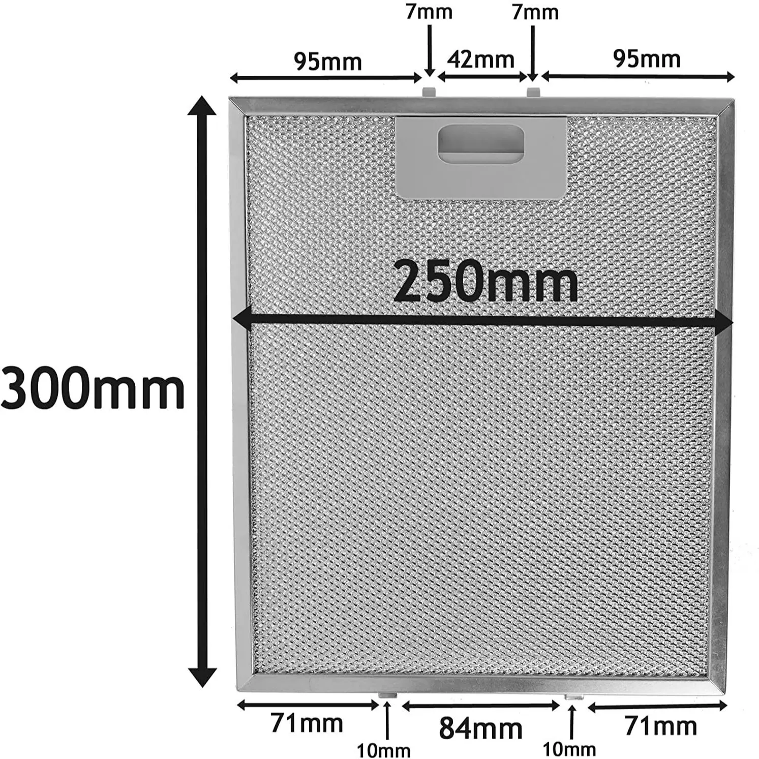 Cooker Hood Metal Mesh Grease Filter For Kitchen Extractor Fan Vent 25x30cm 300x250 Aluminum Spare Parts | Бытовая техника