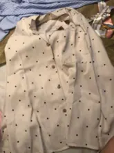 Casual Women Blouse Tops Collar Long-Sleeve Office-Work Printed Polka-Dot Fashion Ladies