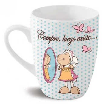 

MUG BUY THEREFORE I AM PORCELAIN