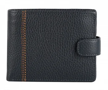

Fabula портмоне 100% натуральная оригинальная фактурная кожа с контрастной отстрочкой PM 57 BR-BL черный цвет