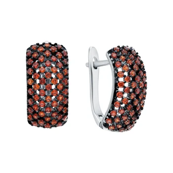 

Silver earrings with cubic zirconia sunlight sample 925