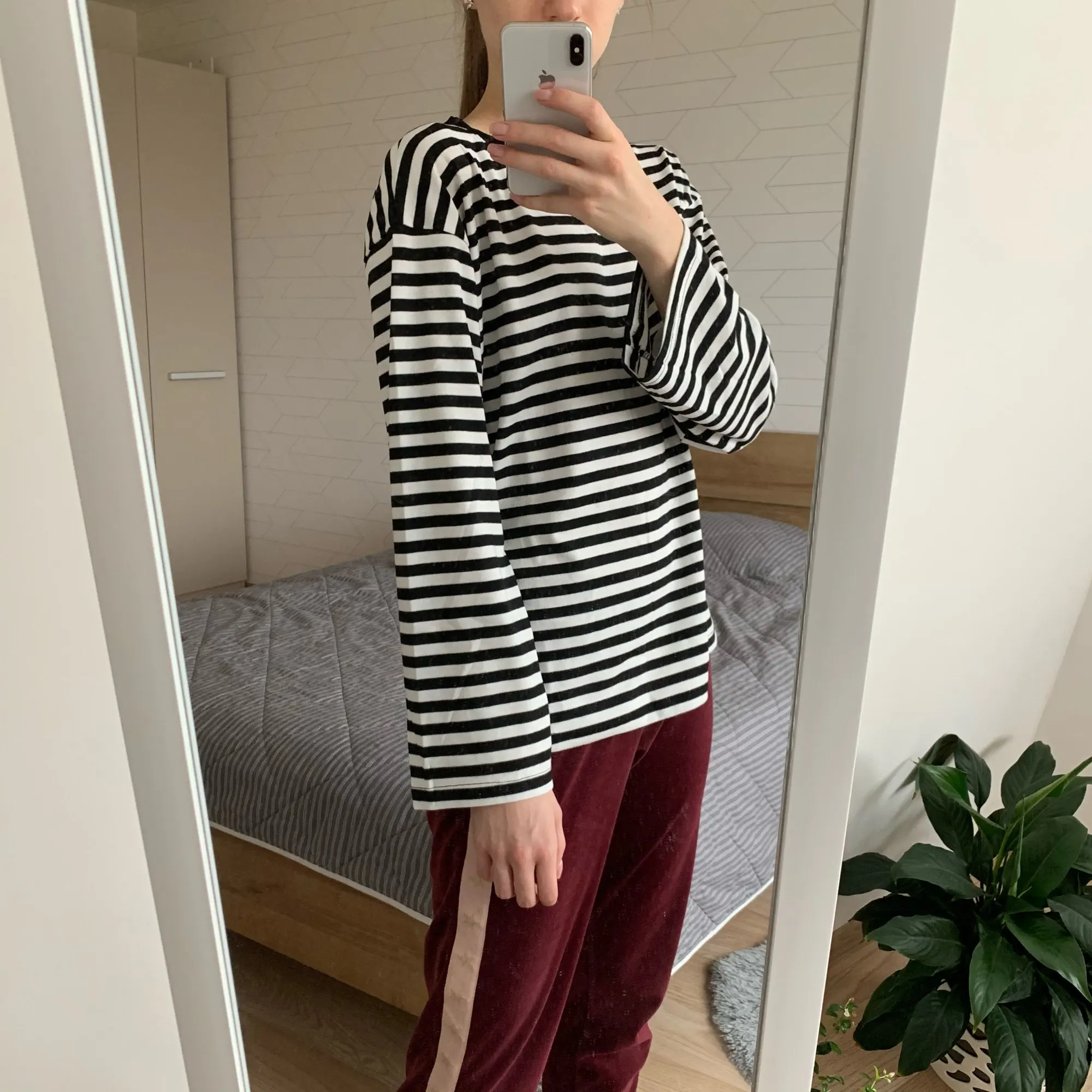 E-girl Loose Striped Long Sleeve T-shirts photo review