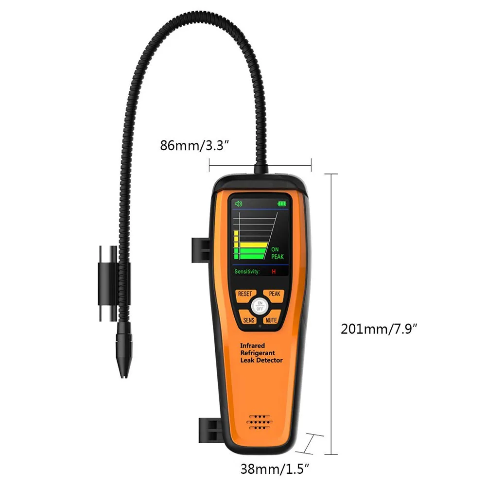 US $150.59 Elitech ILD200 Advanced Refrigerant Leak Detector Halogen Leak Tester Gas Analyzer High Sensitivity Portable Case 10Years Life