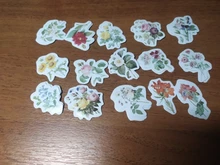 Paquete de 45 unidades de pegatinas Vintage de flores para manualidades, pegatinas para álbumes de recortes, papelería, planificador de confección de álbumes