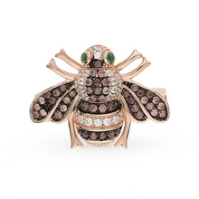 Серебряная брошь с фианитами SUNLIGHT проба 925