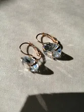 MAIKALE 12MM Simple coreano AAA Cubic Zirconia nuevo cobre chapado en oro temperamento pendiente para mujeres regalos