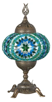 

Battery Operated Turkish Moroccan Mosaic Colorful Table Bedside Lamp