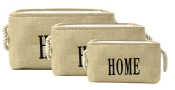 

Set 3 baskets for clothes, foldable dirty laundry basket, round laundry storage basket