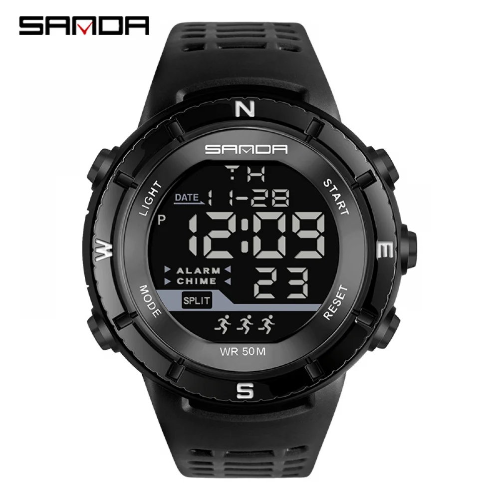 

SANDA Watch New Men Watches Multi-Function Digital Waterproof Electronic Watches Students Single Movement Fashion Sport Watch