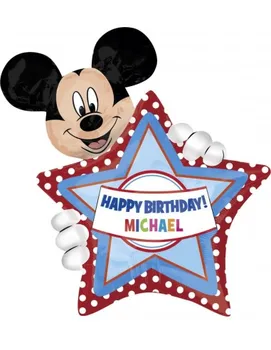 

Balloon Mickey Mouse Birthday-Shape 76x60cm Foil Polyamide-A2636401