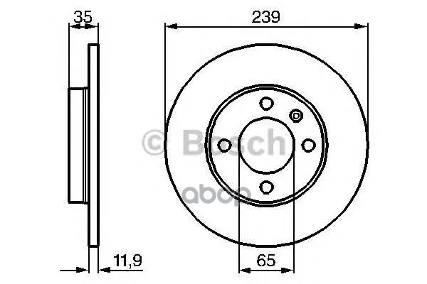 Диск Тормозной Передний Vw Golf Iii 239мм 0986478011 Bosch арт. 0986478011