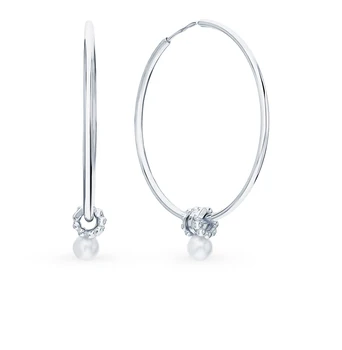 

Silver earrings with pearls sunlight sample 925