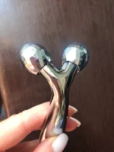 Rodillo masajeador de Estiramiento facial 3D, instrumento de masaje de Metal + ABS, rodillo giratorio 360, con forma de Y para Estiramiento facial Y eliminación de arrugas