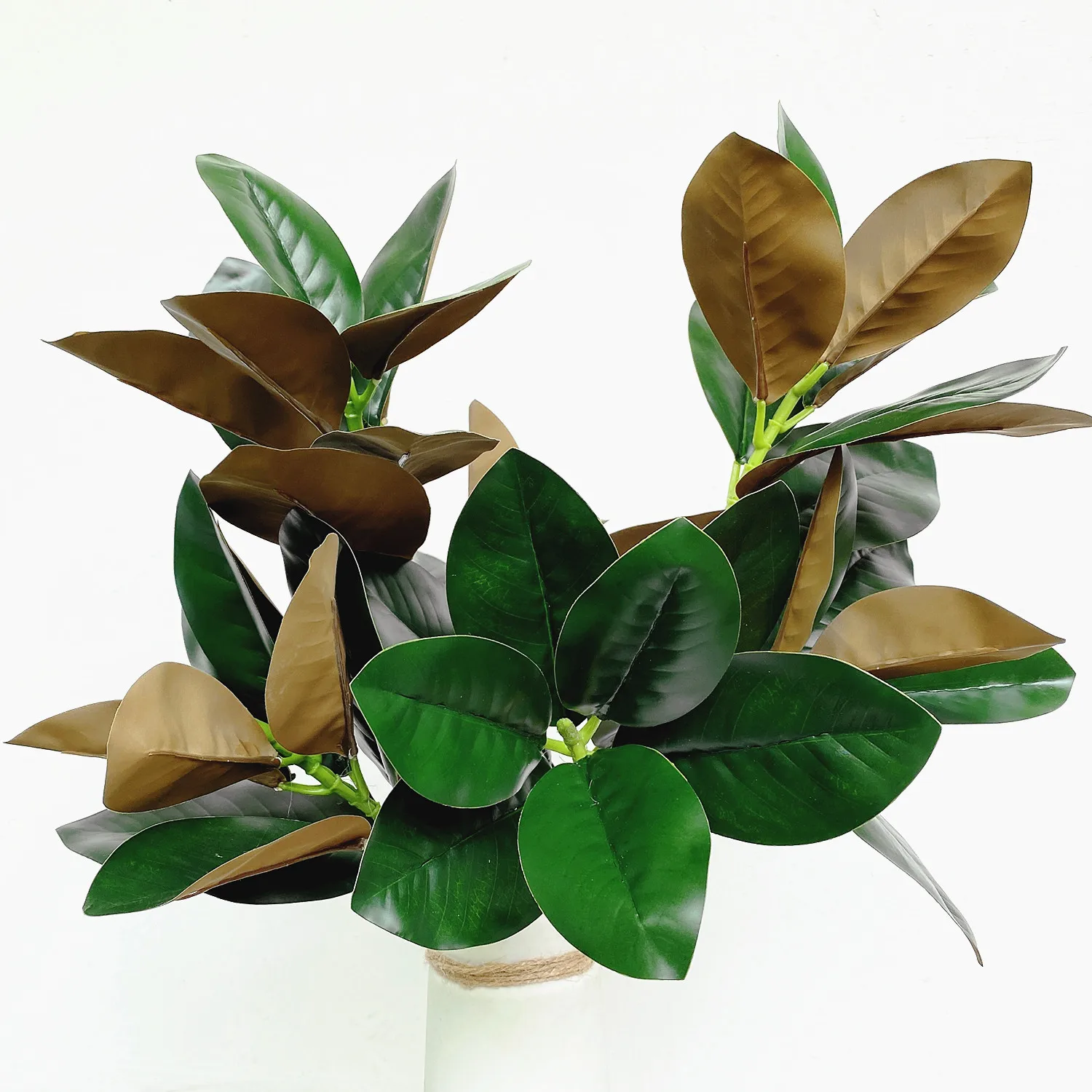 ArtificialMagnoliasBranchesFauxRubberTreeLeavesLongStemReal