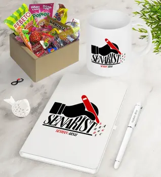 

Personalized Senarist Nostalgic Lezzetler Notebook Pen Mug Gift Seti-1