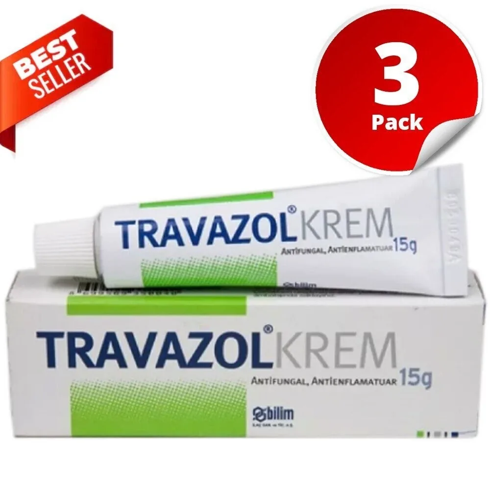 Travazol 15g Antifungals 3pcs Genital Itching Rashes Fungus Severe