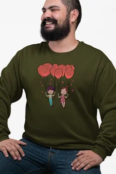 

Angemiel Wear My Love Heart And Arrow Green Men 'S Sweatshirt