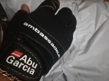 ABU Garcia-guantes de pesca de cuero de alta calidad, cómodos, antideslizantes, para pesca al aire libre, 1 par