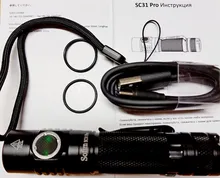 Rechargeable LED Torch Powerful Flashlight 18650 SST40 Anduril Sofirn Sc31 2000LM Usb-C