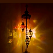 Фантастическая Турецкая напольная лампа с 3 шариками, мозаичная Турецкая лампа, мозаичная люстра, Турецкая напольная лампа