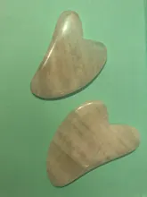 Masajeador de piedra Natural de cuarzo rosa, masajeador para terapia Facial y cuello, masajeador para tratamiento de salud, cuello cuerpo, gua sha