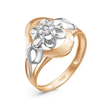 

585 sterling gold ring with stones: Diamond