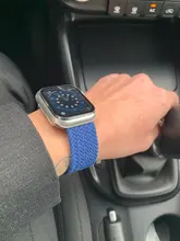 Correa trenzada Solo para Apple Watch, banda de 44mm, 40mm, 38mm, 42mm, pulsera de tela elástica de nailon serie iWatch 3 4 5 Se 6