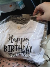 Feliz cumpleaños papá niños recién nacidos bebé niños niñas bebé mono de manga larga Bodi ropa vestimenta mono