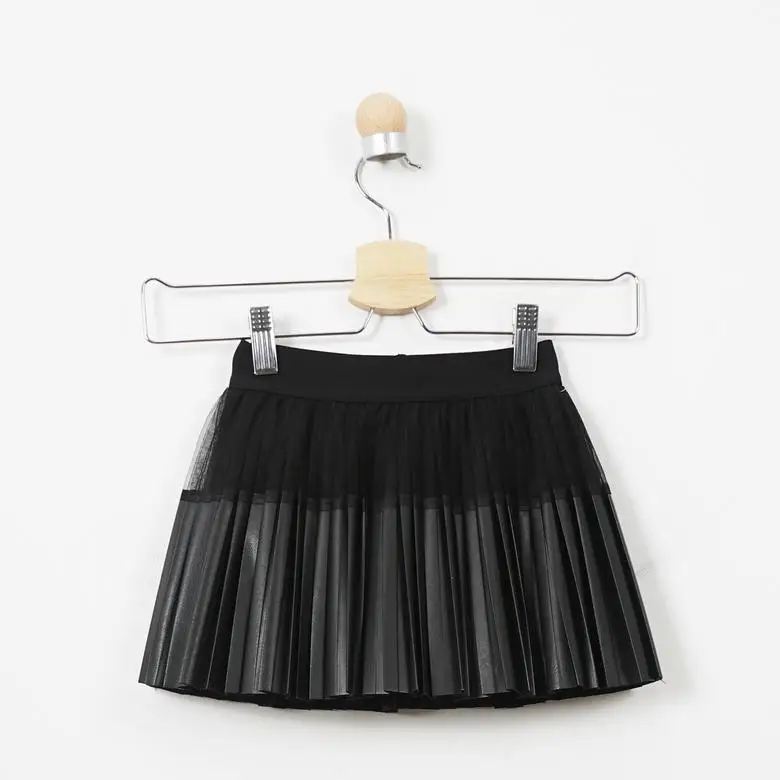 Пончо черная юбка Модный Стиль Тренд топ для девочек - Color: Black
