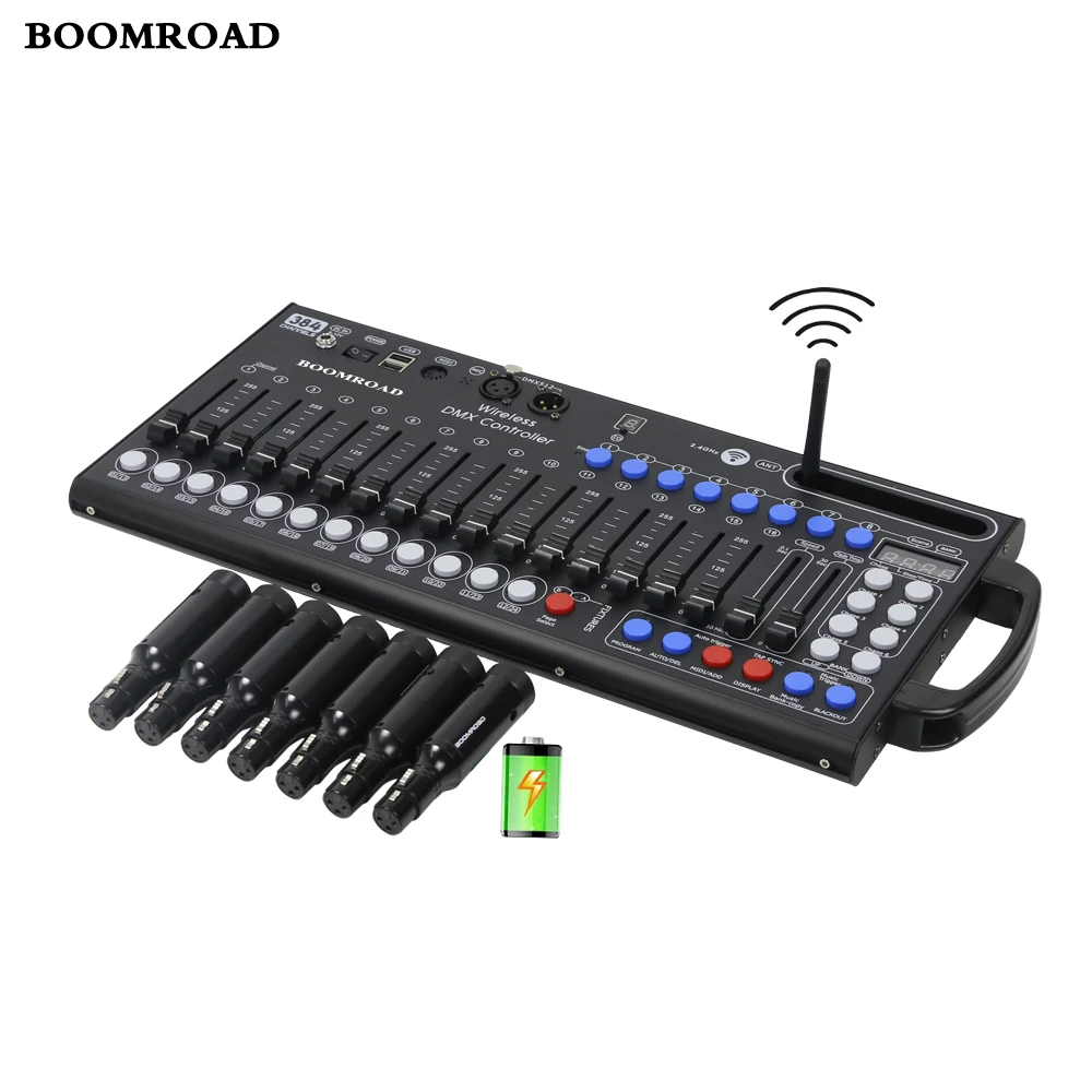 초박형 DMX 컨트롤러, DMX 512 콘솔, 무선 DMX 리시버, 배터리 구동 ..