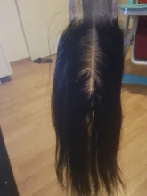 Kim-pelo liso peruano con cierre de encaje para mujer, 100% de cabello humano Remy, Color negro Natural, 2x6