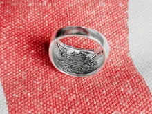 Anillo de navidad plateado para hombre, anillos de esmalte cuadrado y negro, joyería fina, alta calidad, 8-11