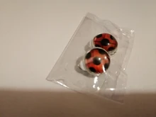 Laddybug-pendientes de dibujos animados de insectos, abrazadera de cristal, joyería bonita de mariquita, sin perforaciones, regalos para niños, novedad de 2020