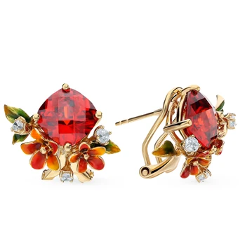 

Silver earrings with cubic zirconia sunlight sample 925