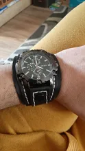 Jessingshow-Reloj de pulsera de cuarzo para hombre, cronógrafo de lujo, estilo Punk, de cristal azul, a la moda