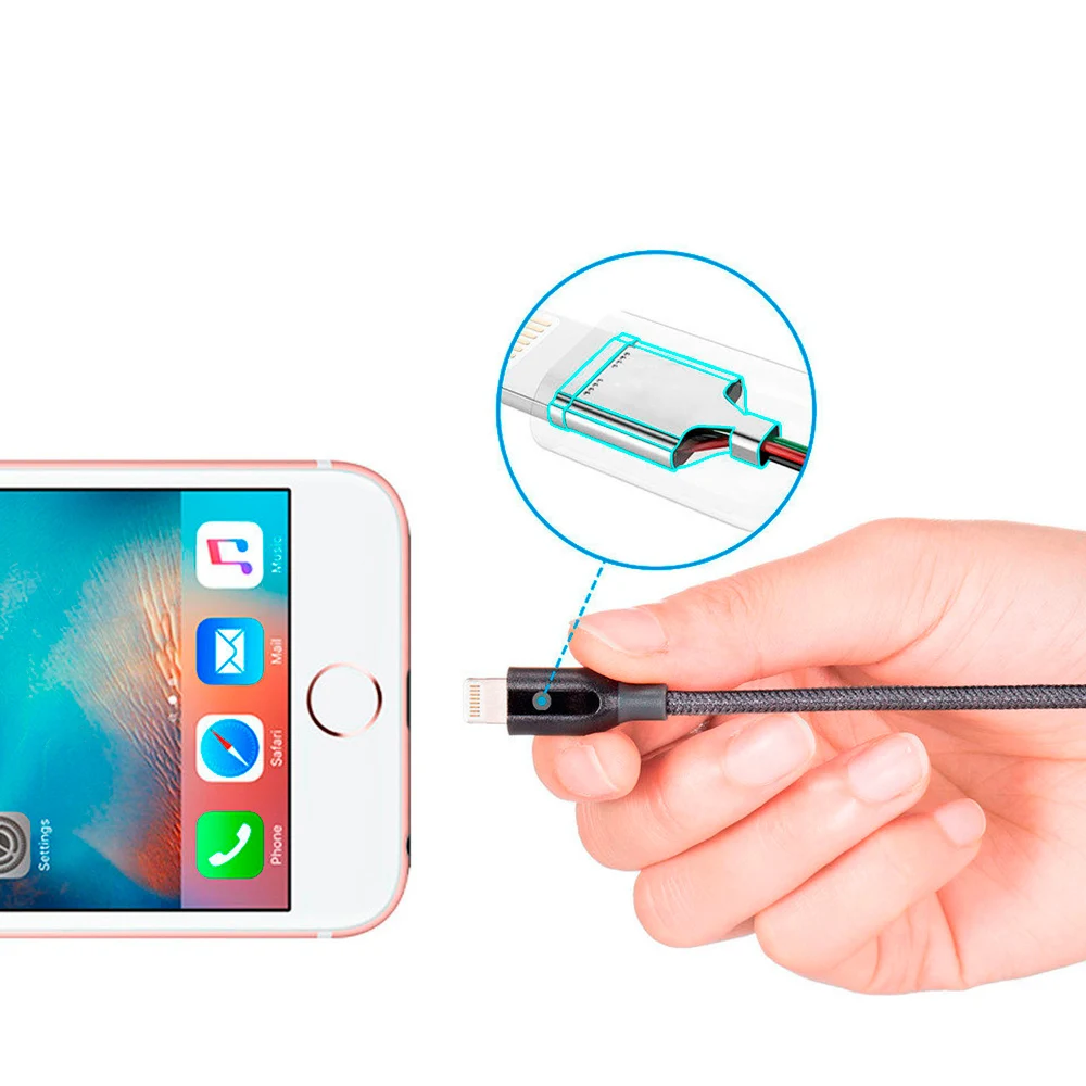 Кабель Anker PowerLine+ Lightning прочный, официальная гарантия, быстрая