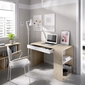 

Kit desk model TEO with shelf and drawer in white and natural color