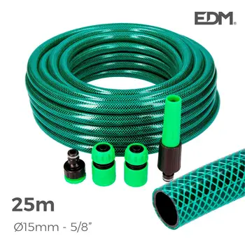 

KIT GARDEN HOSE BASIC LINE INTERNAL Ø 15MM EXTERNAL Ø 20MM (5/8 ") - ROLL 25M WITH ACCESSORIES EDM