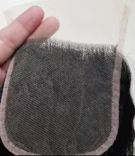 Yaki-cierre Frontal de cabello humano liso, malla con división Frontal, 150 de densidad, 4x 4/13x 4/13x6