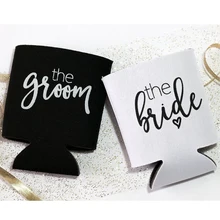 Жених может охладитель персонализированные Жених и невеста может набор для охлаждения пивной рукав свадьба может изолированный охладитель держатель для напитков