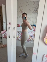 Fitness Clothing Activewear Gym-Set Sport-Leggings Sports-Wear Ribbed Seamless Women