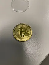 Moneda de Bitcoin coleccionable, recuerdo bañado en Oro creativo, gran regalo, colección de arte de monedas, Moneda conmemorativa de oro física, 1 Uds.