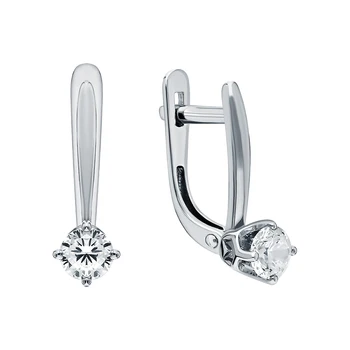 

Silver earrings with cubic zirconia sunlight sample 925