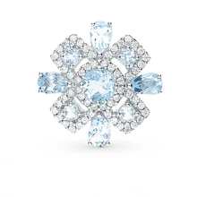 Серебряная брошь с топазами и фианитами SUNLIGHT проба 925