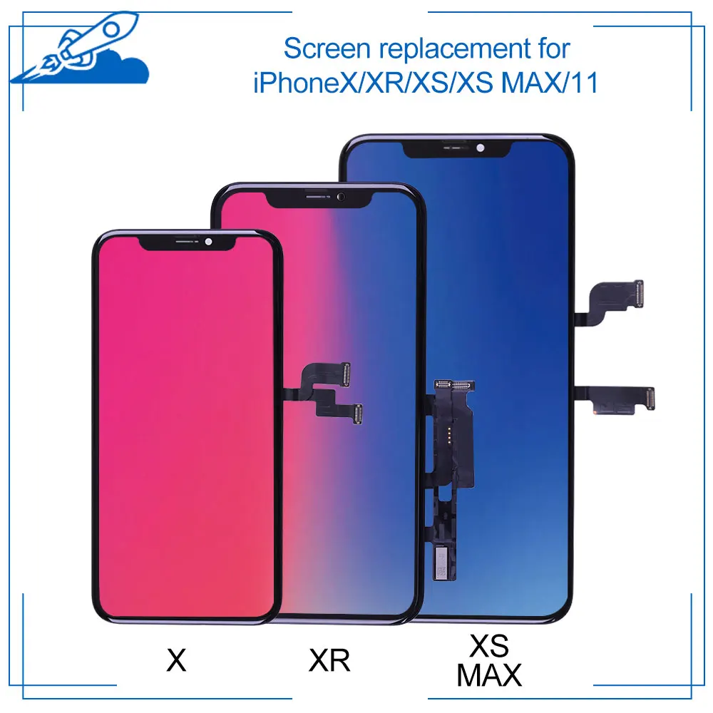 Класс AAA++ для iPhone X XR Xs Max 11 lcd сенсорный экран TFT дисплей для iPhone с дигитайзером сборка замена без битых пикселей