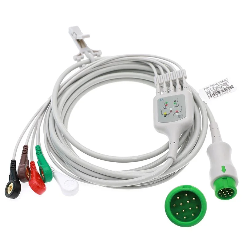 Совместимый сплошной кабель для ЭКГ BLT AHA 5 12pin |