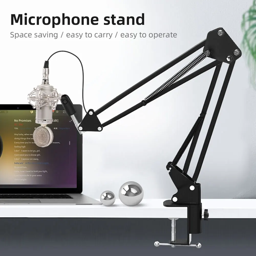 

Universal Microphone Stand Holder Bracket Mic Stand Professional Desktop Mic Bracket For Live Broadcast