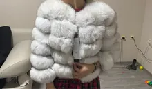 Maomaokong-Chaleco de piel de zorro Real Natural para mujer, 50CM, chaleco de piel de invierno, chaqueta, prendas de vestir a la moda silm, Chaleco de piel de zorro Real